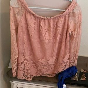 Off the shoulder lace top
